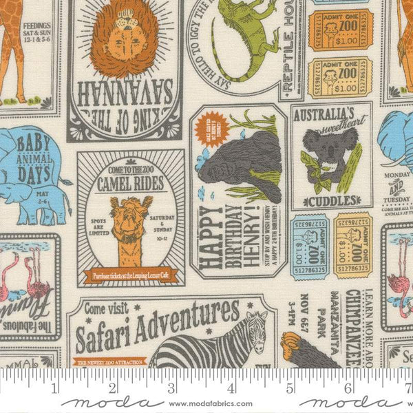 Animal Park Fun Vintage Zoo By Stacy Iest Hsu For Moda Dove
