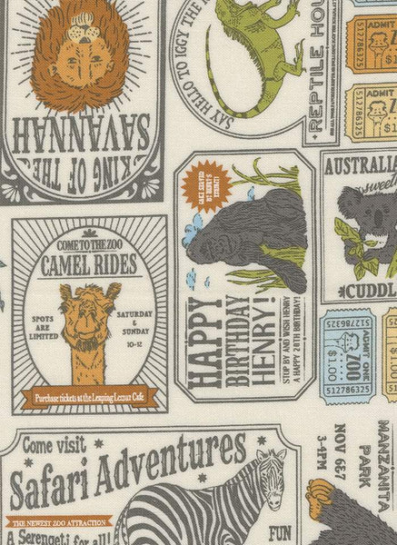 Animal Park Fun Vintage Zoo By Stacy Iest Hsu For Moda Dove