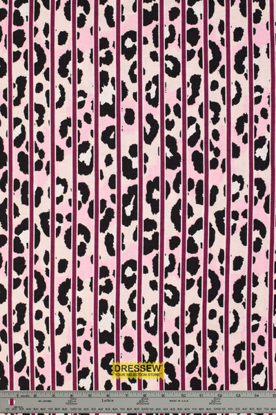 Animal Print Stripe Flannel Berry / Pink