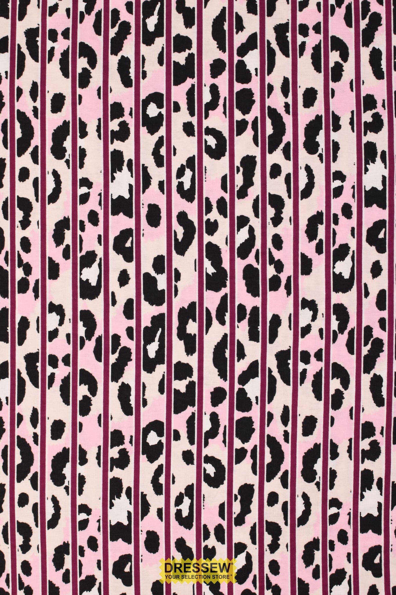 Animal Print Stripe Flannel Berry / Pink