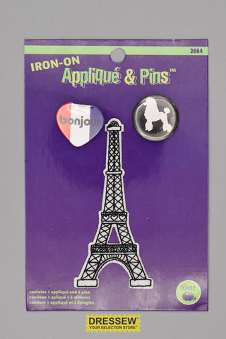 Applique & Pins Bonjour