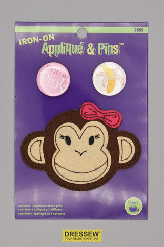 Applique & Pins Monkey