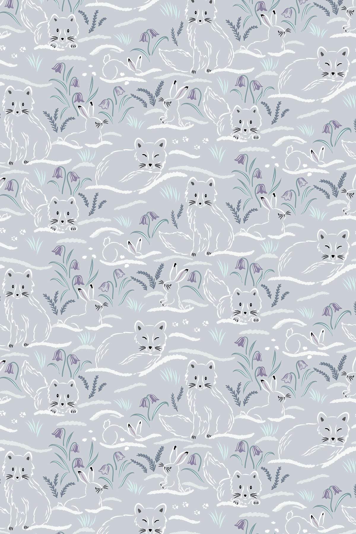 Arctic Adventure Haring Around By Lewis & Irene Light Grey