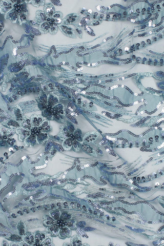 Astraea Sequin & Bead Mesh Wedgewood