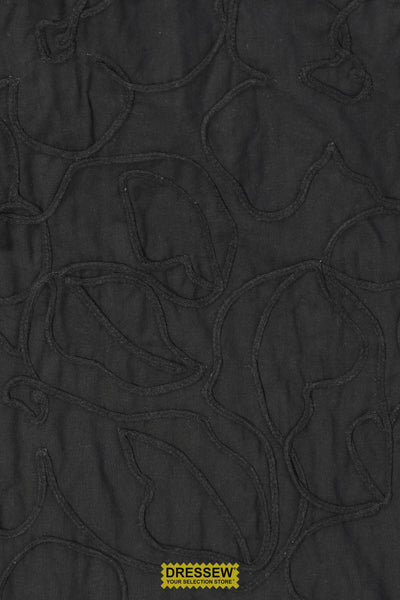 Azalea Corded Voile Black