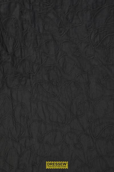 Azalea Corded Voile Black