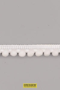 Baby Ball Fringe 9mm (3/8") White