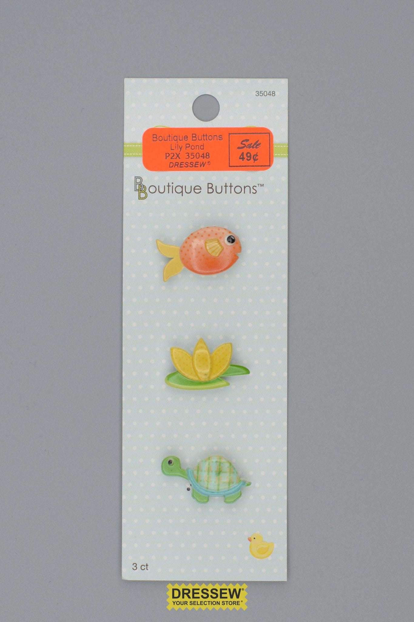 Babyville Boutique Buttons 25mm (1")  Lily Pond