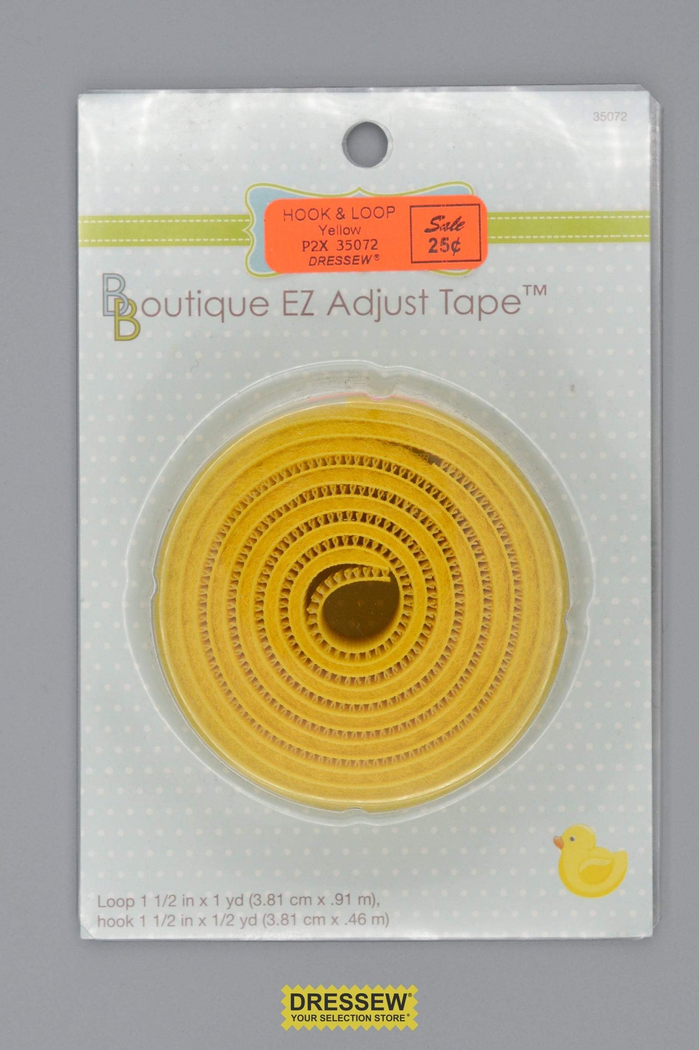 Babyville Hook & Loop Tape 38mm (1-1/2") Yellow