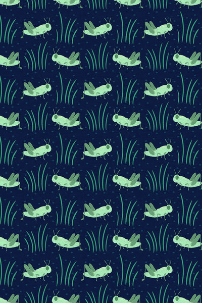 Backyard Bugs Grashoppers Navy