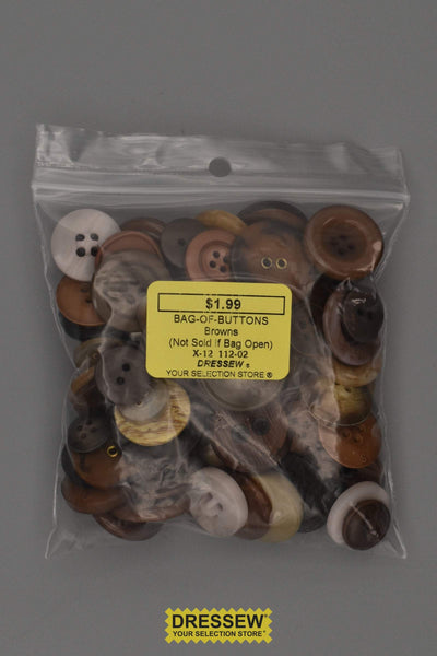 Bag of Buttons Browns