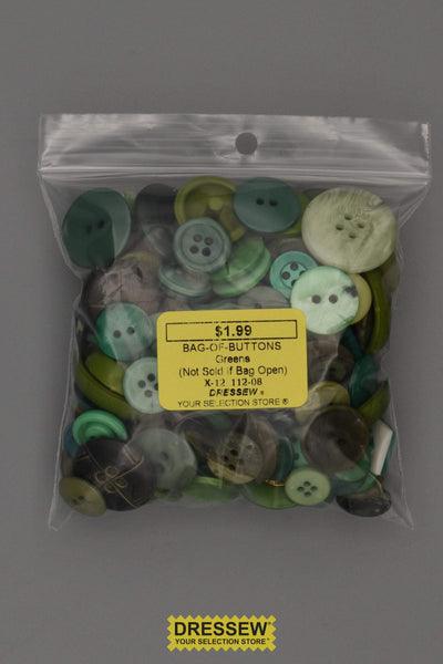 Bag of Buttons Greens