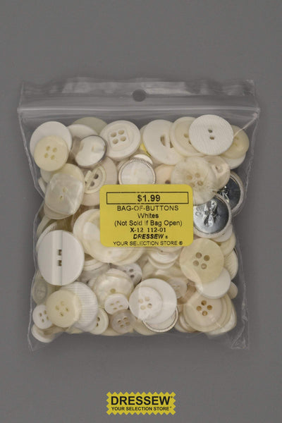Bag of Buttons Whites