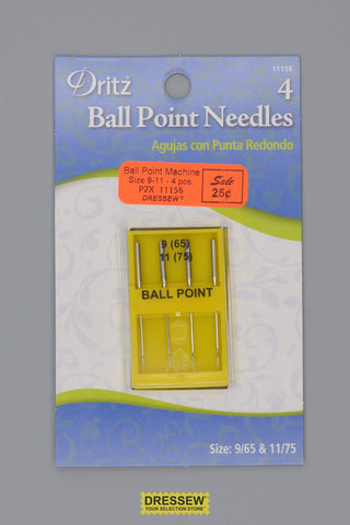Ball Point Machine Needles Size 9-11
