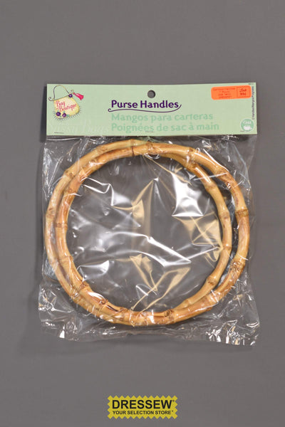 Bamboo Purse Handles 7" Round