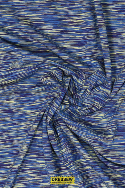 Bamboo Space Dye Jersey Persian Blue Mix