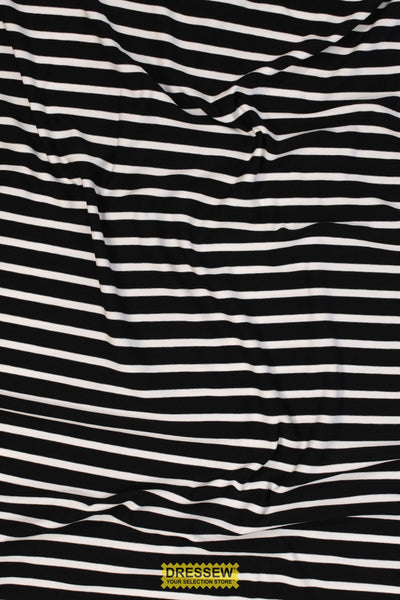 Bamboo Stripe Jersey Black / White
