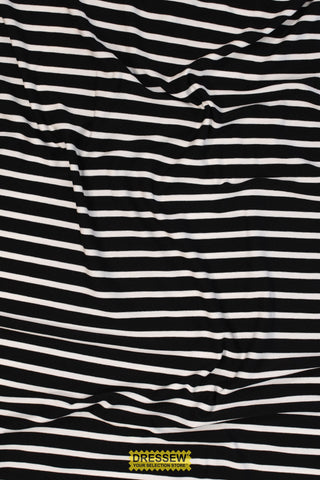 Bamboo Stripe Jersey Black / White
