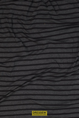 Bamboo Stripe Jersey Charcoal / Black