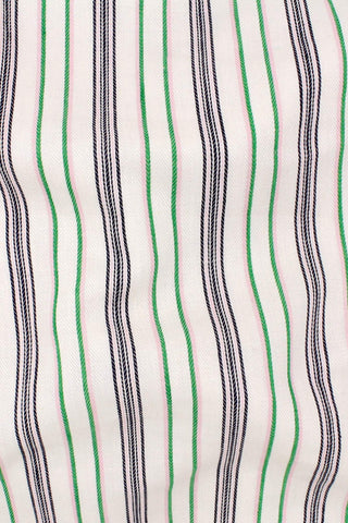 Banda Stripe Linen Blend White / Green
