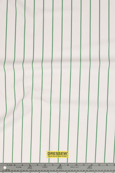 Baseball Pinstripe White / Kelly