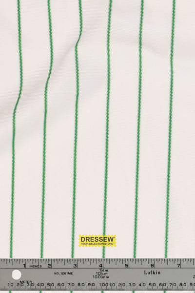 Baseball Pinstripe White / Kelly