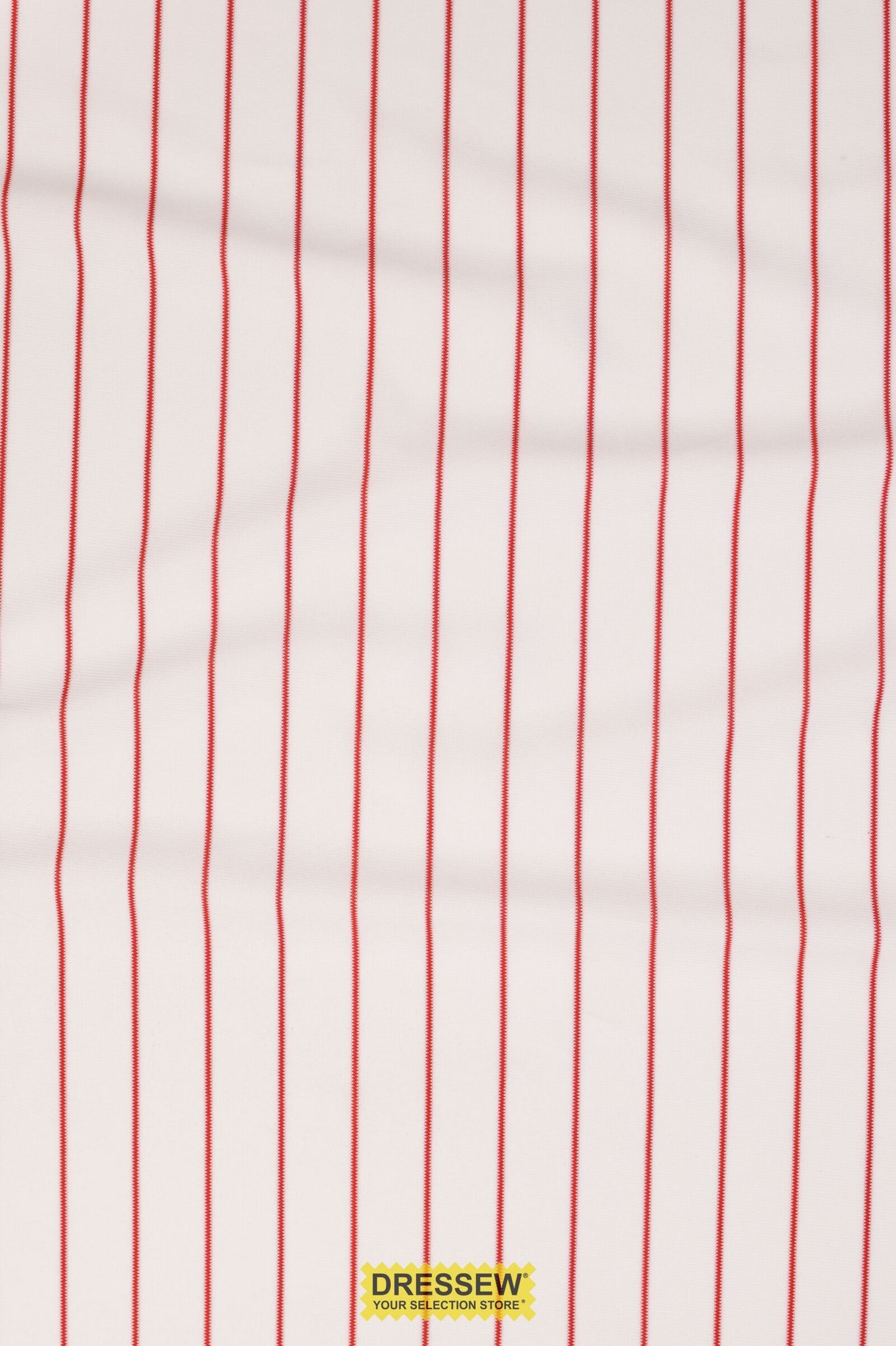 Baseball Pinstripe White / Red
