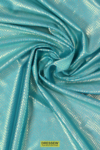 Bayou Reptile Lycra Turquoise / Metallic