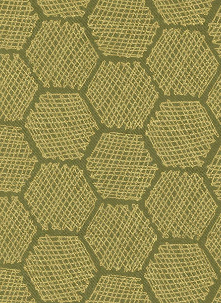 Bee Garden Honeycomb By Gingiber For Moda Ivy / Metallic Gold