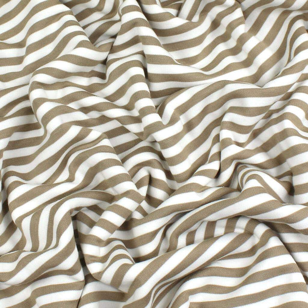 Bengal Stripe Double Knit Beige / Ecru