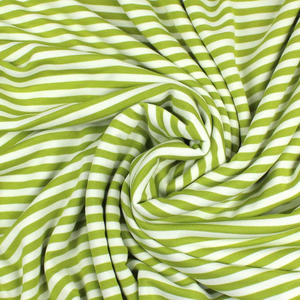 Bengal Stripe Double Knit Chartreuse / Ecru