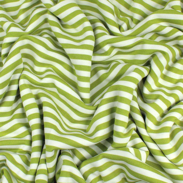 Bengal Stripe Double Knit Chartreuse / Ecru