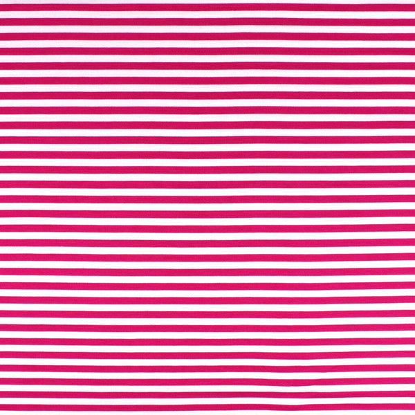 Bengal Stripe Double Knit Fuchsia / Ecru