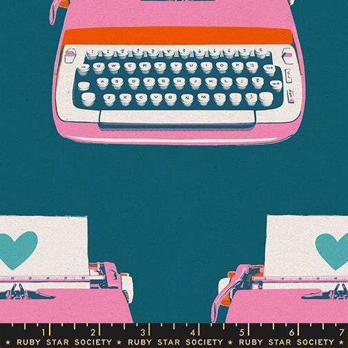 Best Day Ever Canvas Typewriters By Melody Miller Of Ruby Star Society For Moda Teal