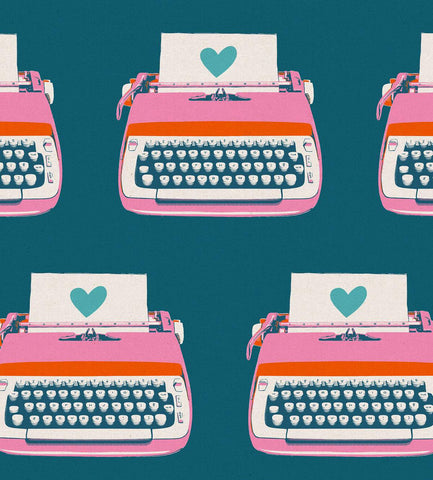 Best Day Ever Canvas Typewriters By Melody Miller Of Ruby Star Society For Moda Teal