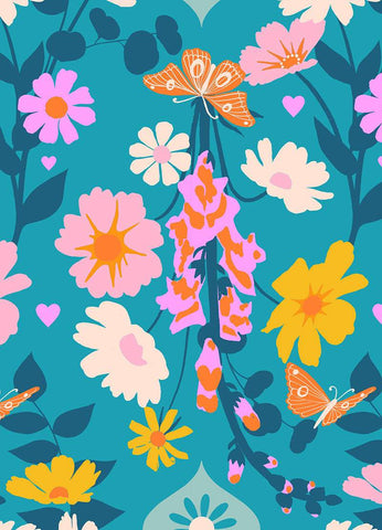 Best Day Ever Foxgloves By Melody Miller Of Ruby Star Society For Moda Summer Sky