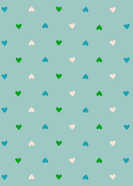 Best Day Ever Hearts By Melody Miller Of Ruby Star Society For Moda Turquoise