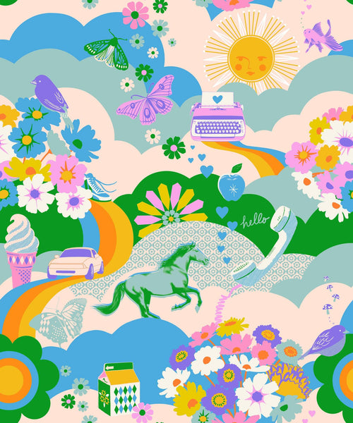 Best Day Ever Kitsch Landscape By Melody Miller Of Ruby Star Society For Moda Verdant