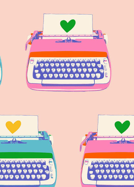 Best Day Ever Typewriters By Melody Miller Of Ruby Star Society For Moda Vintage Pink