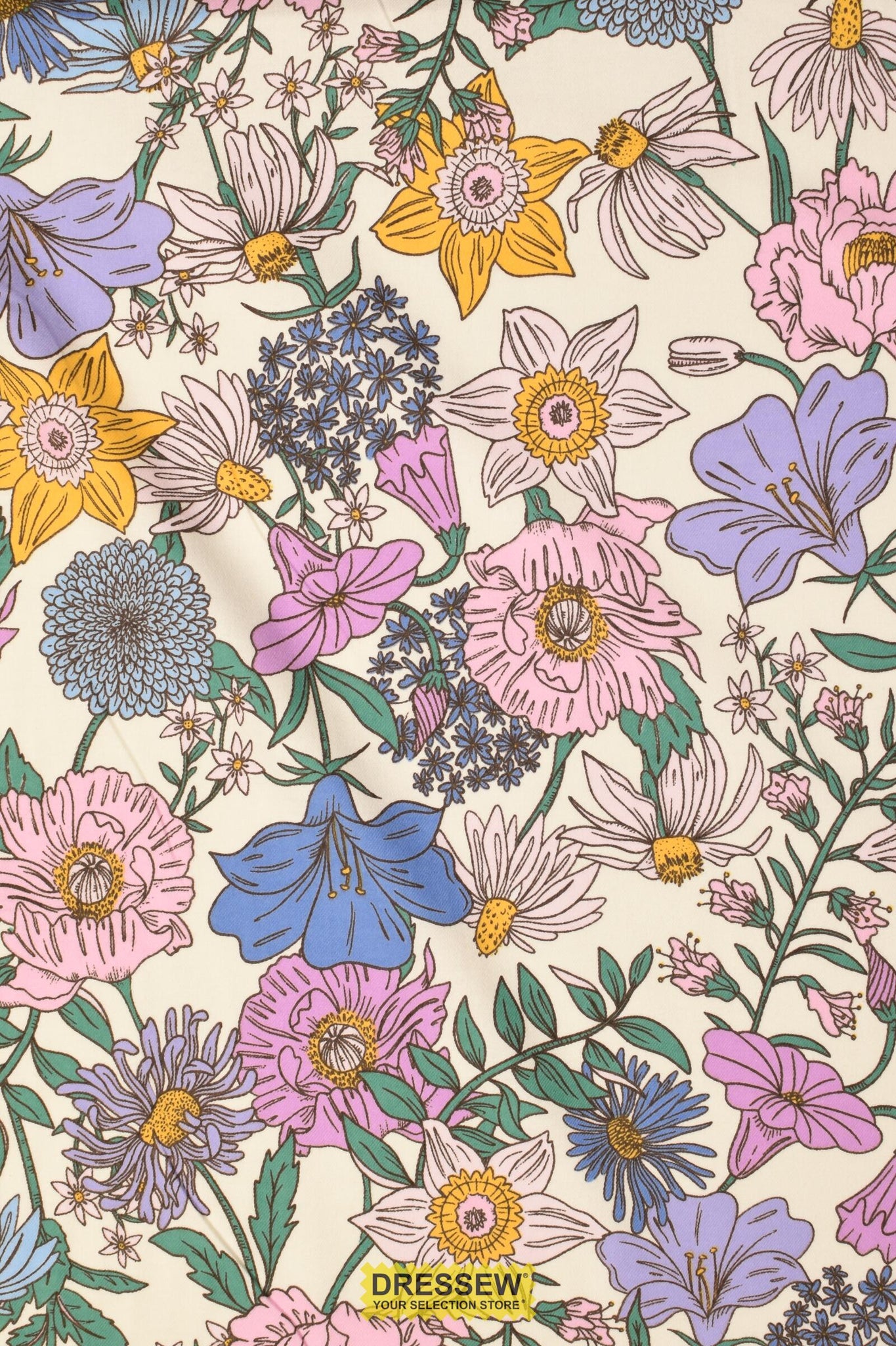 Bloom Flannelette Ivory / Multi