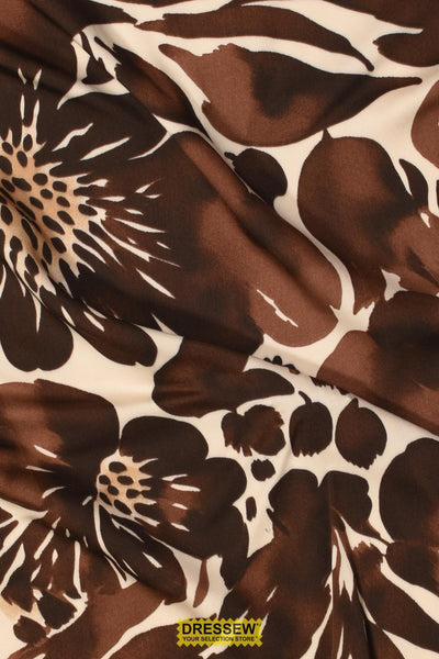Bloom Viscose Satin Brown / Cream