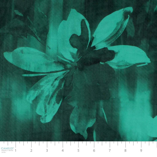 Blooming Floral Printed Mesh Forest / Oasis