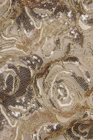 Blossom Embroidered Mesh Beige / Rose Gold