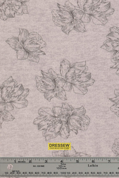 Blossom Flannelette Fog / Grey