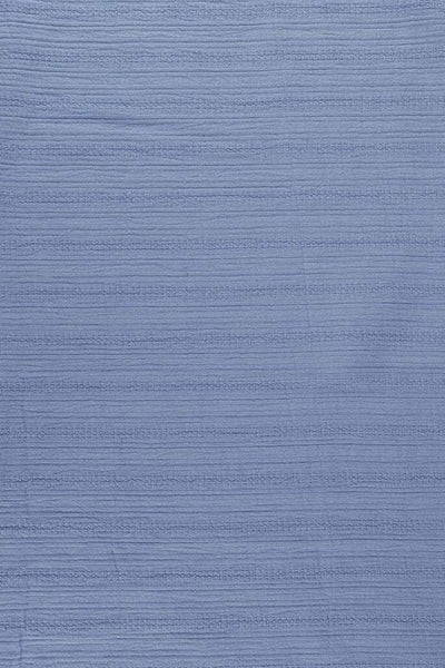 Boho Woven Stripe Cotton Med. Blue