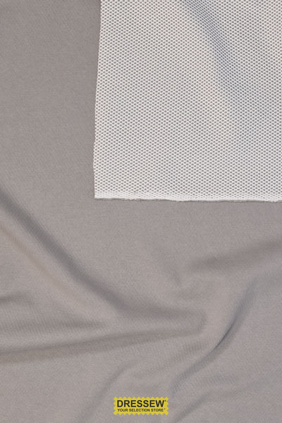 Bonded Jersey / Mesh Fog / Ecru