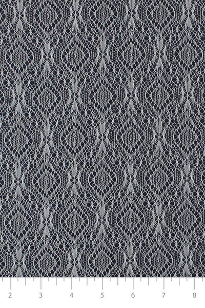 Bonded Lace Chambray Dark Blue / Ecru