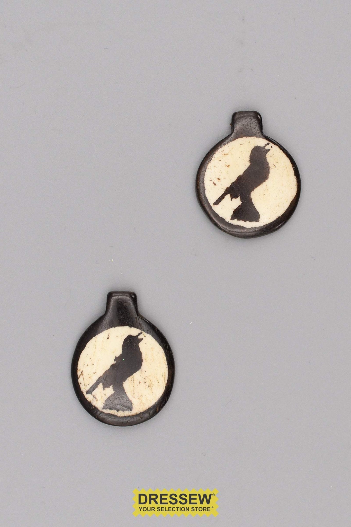 Bone Pendants Crow Dark Brown / Natural