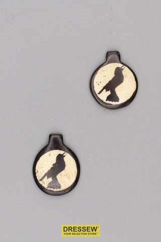 Bone Pendants Crow Dark Brown / Natural