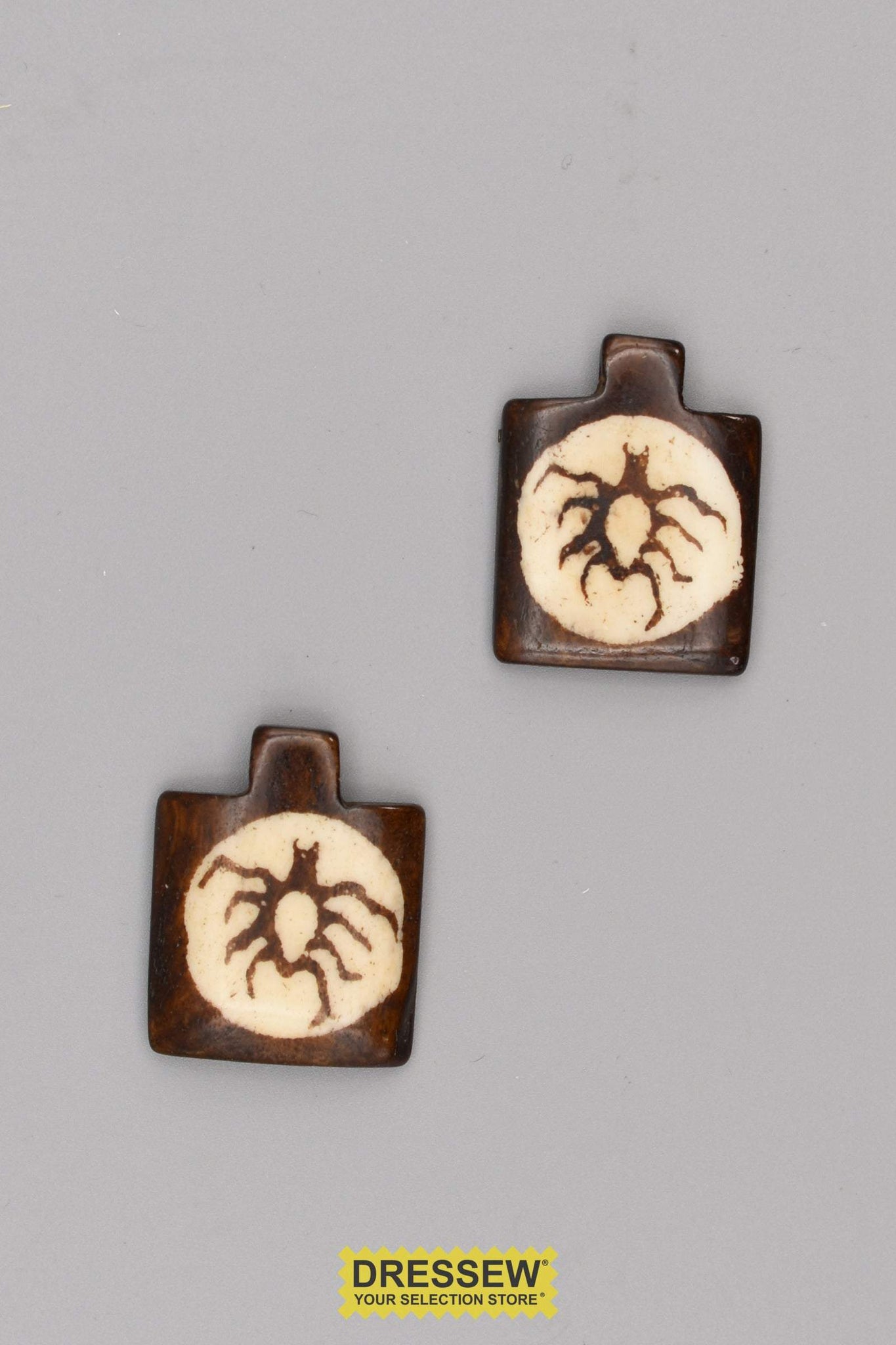 Bone Pendants Spider Dark Brown / Natural